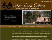 Tablet Screenshot of hemlochcabins.com